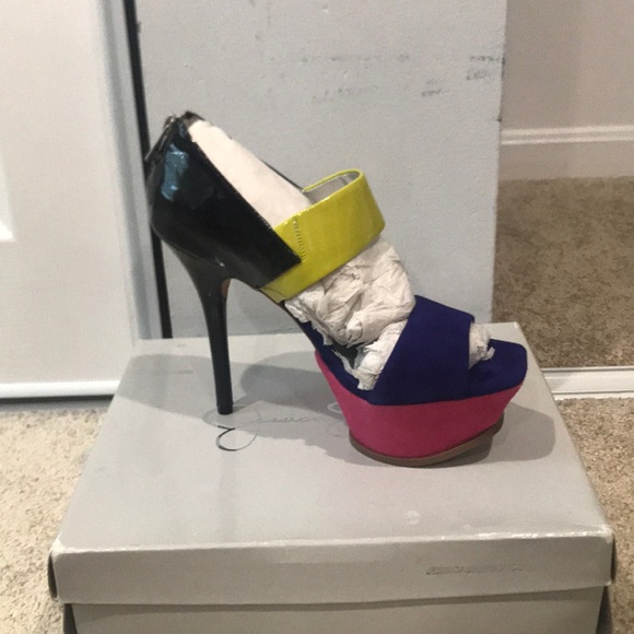 Jessica Simpson DP Purple/Kidsuede Heels - Picture 2 of 5